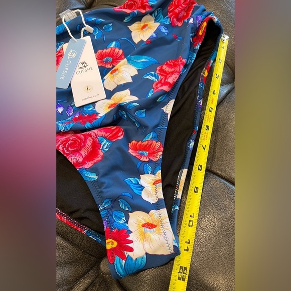 NWT Women’s Cupshe Colorful Floral Swim Bottoms Size Large - Picture 8 of 10
